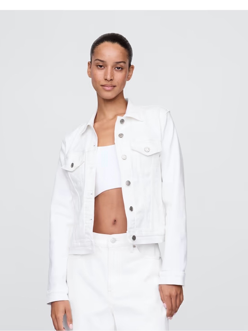 Gap Icon Denim Jacket in white